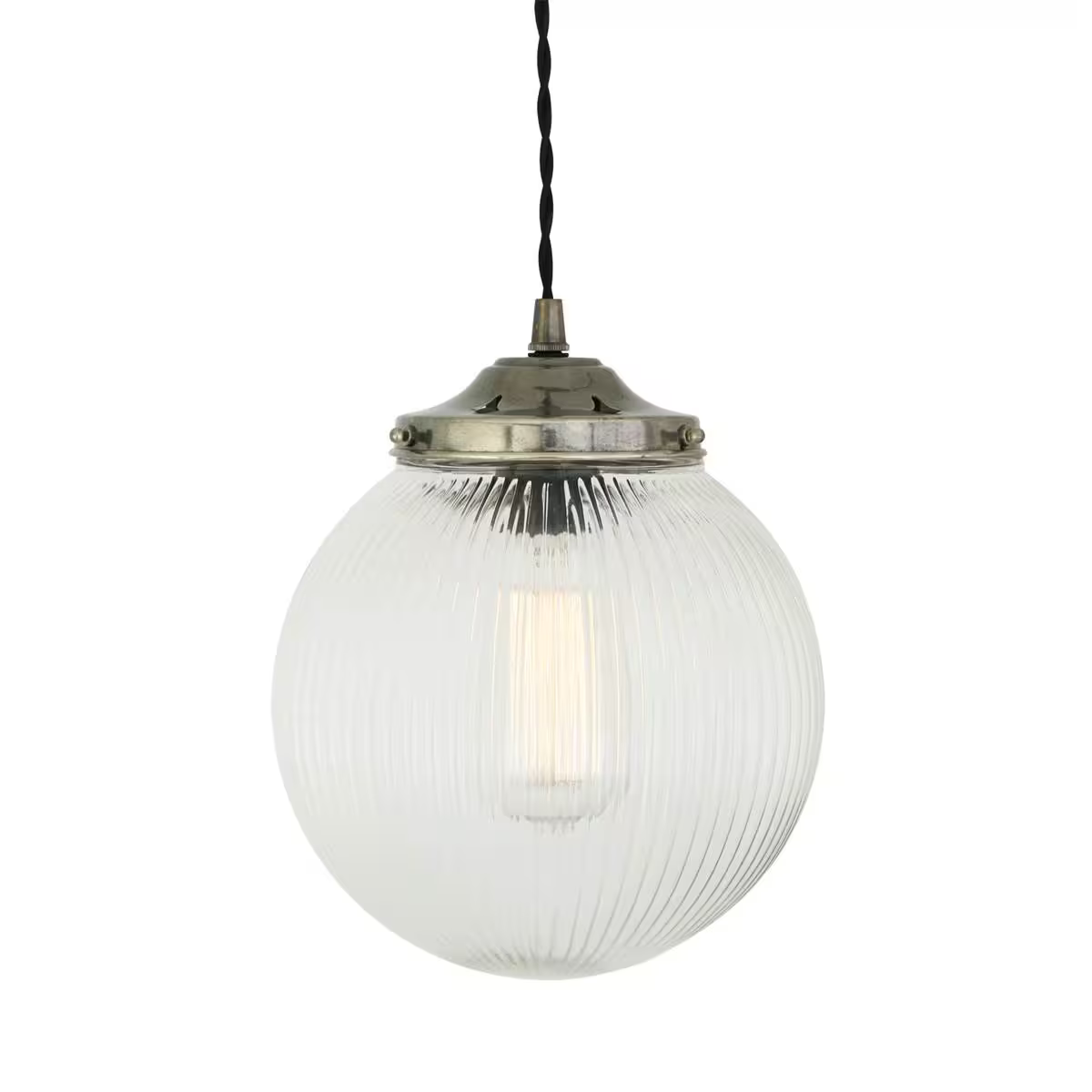 Stanley 20cm Holophane Globe Pendant