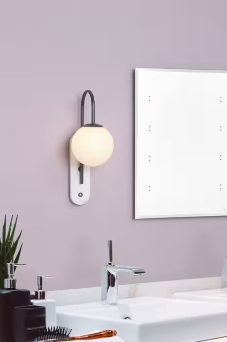 Deuce Wall Light Grey & Marble Effect IP44