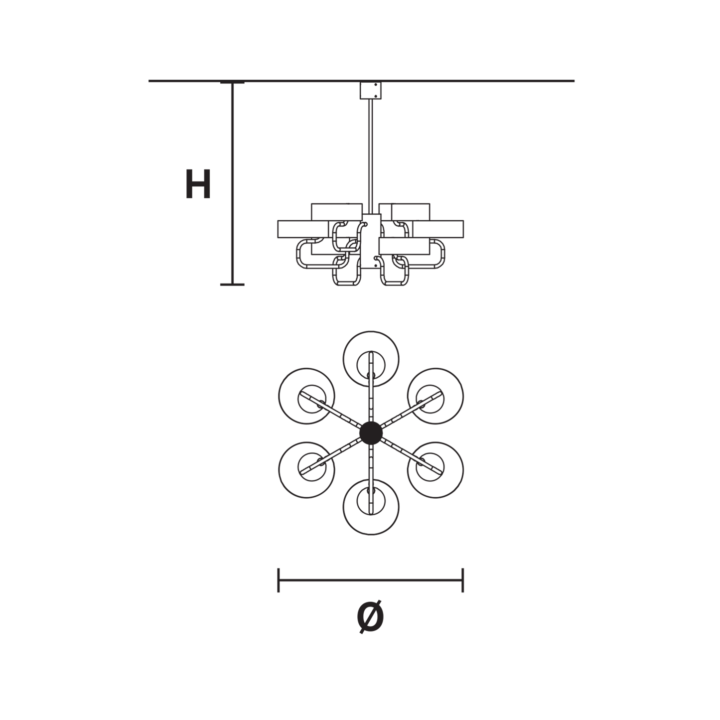 Sound S6 G12 6-Light Chandelier