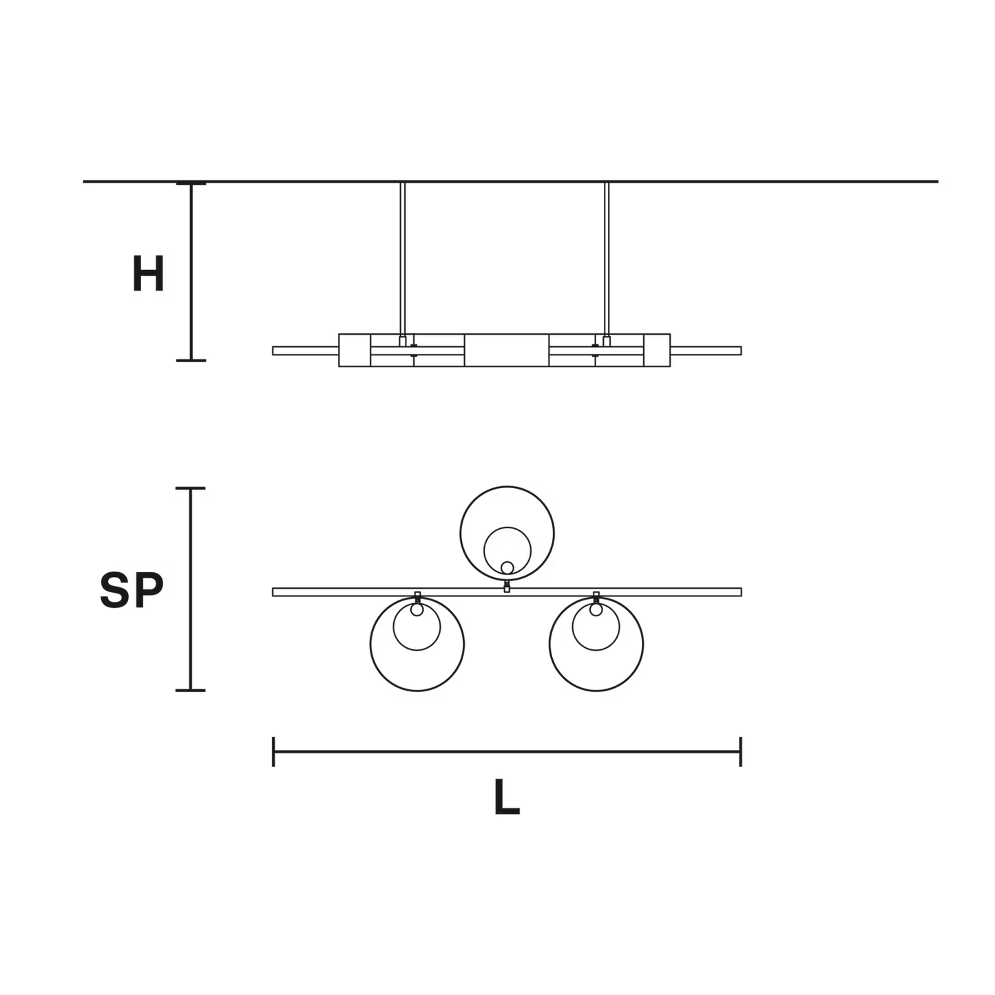 Sound BIL3 G12 3-Light Linear Pendant
