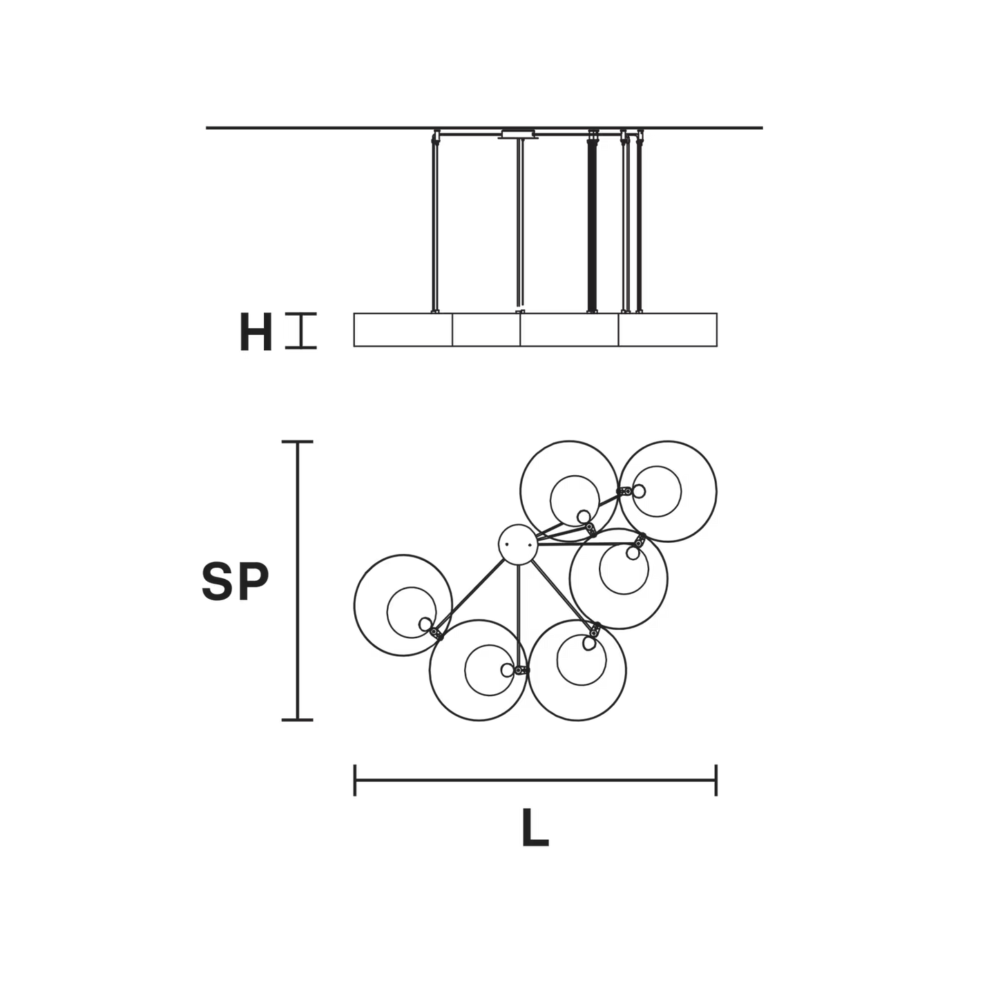 Sound OR6 G12 6-Light Pendant