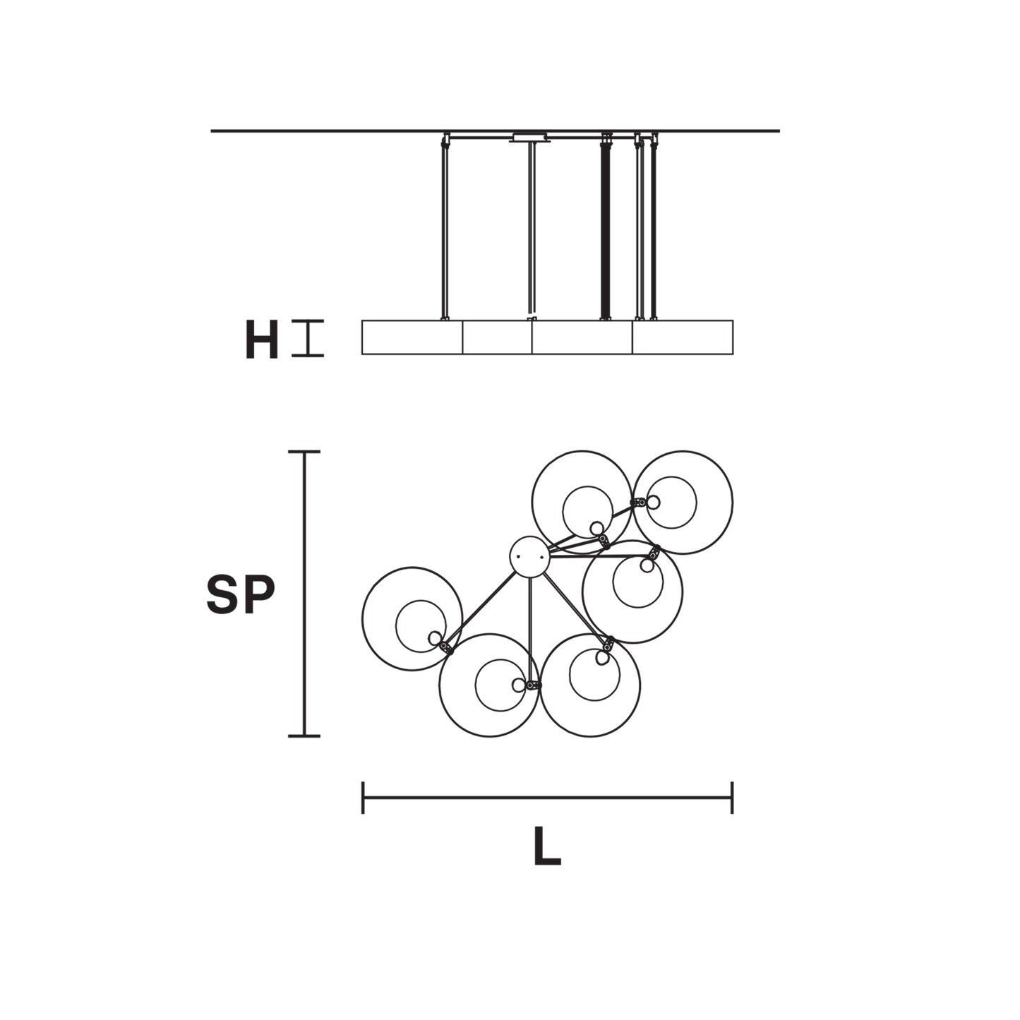 Sound OR6 G12 6-Light Pendant