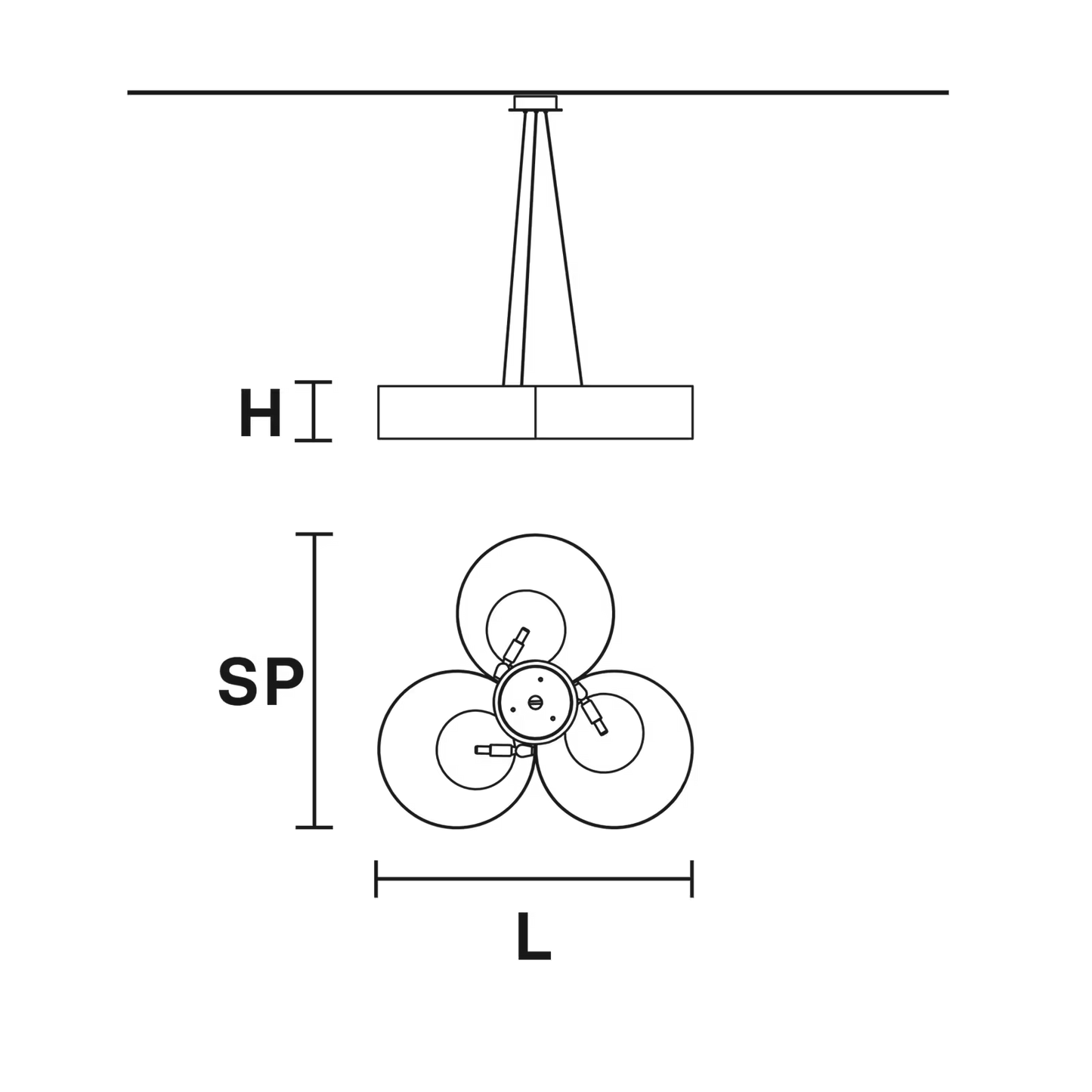 Sound OR3 G12 3-Light Pendant
