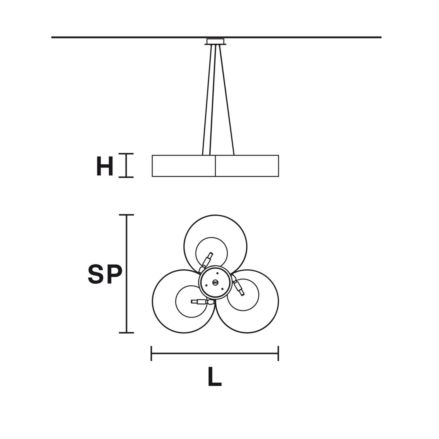 Sound OR3 G12 3-Light Pendant