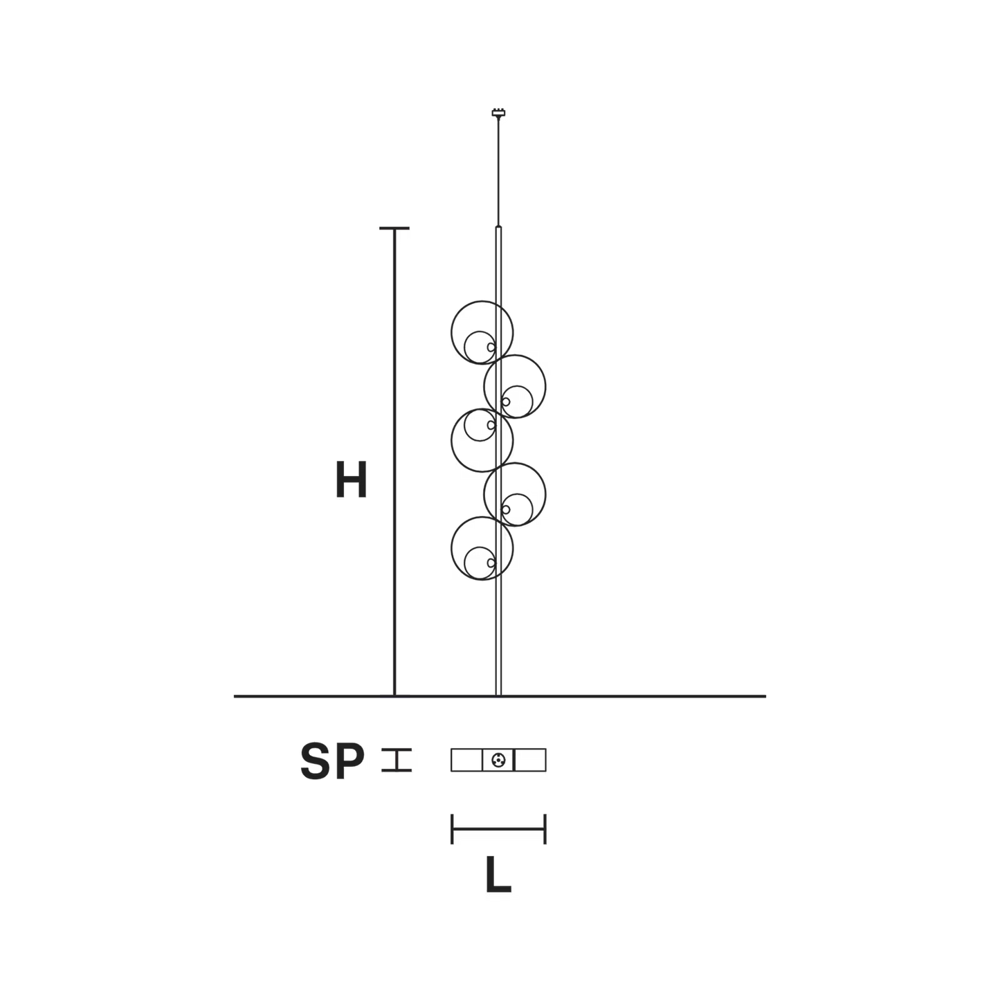 Sound STL5 G12 5-Light Floor Lamp