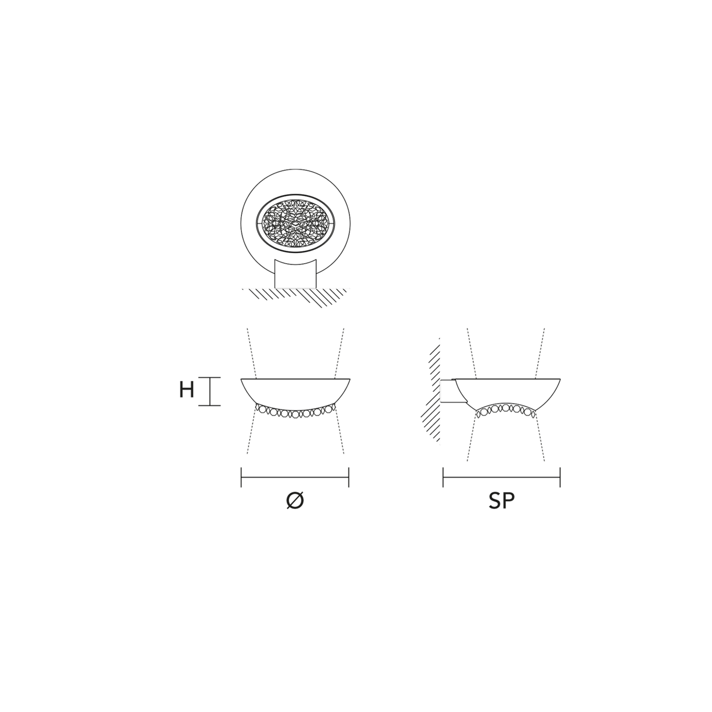 Blink A1 G Large LED Wall Light