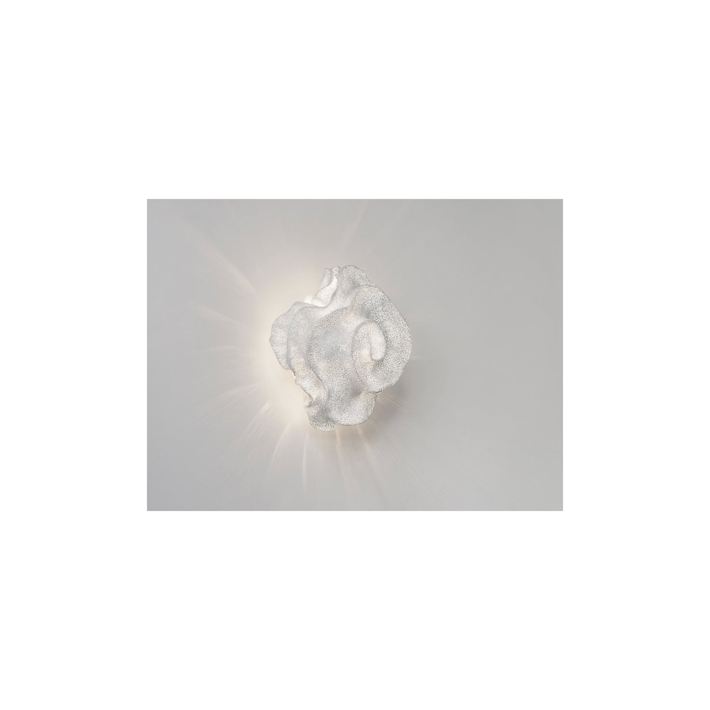 Nevo Small Stainless Steel Wall Light with Unrepeated Organic Rose Shape