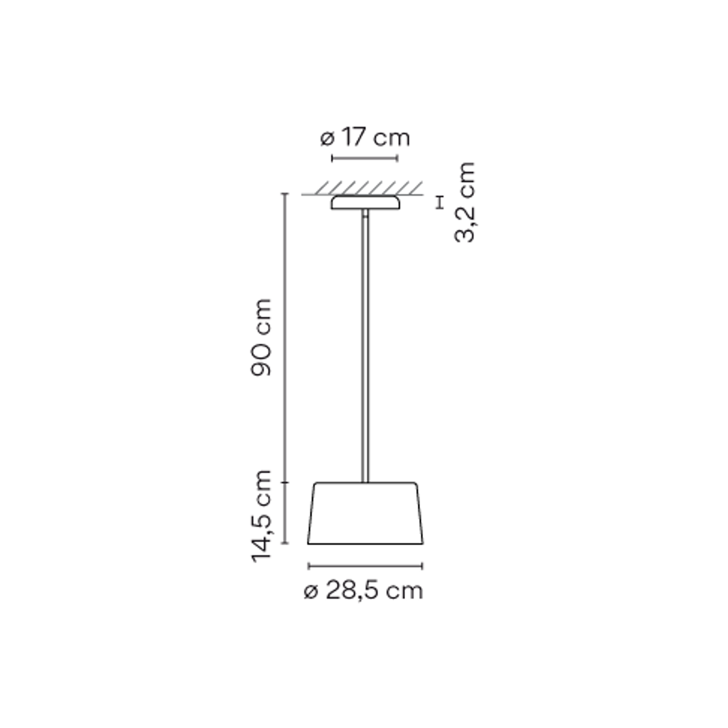 Tube Medium LED Pendant