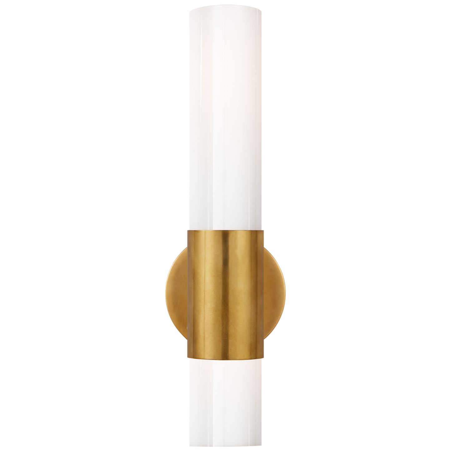 Penz Medium Cylindrical Sconce with White Glass