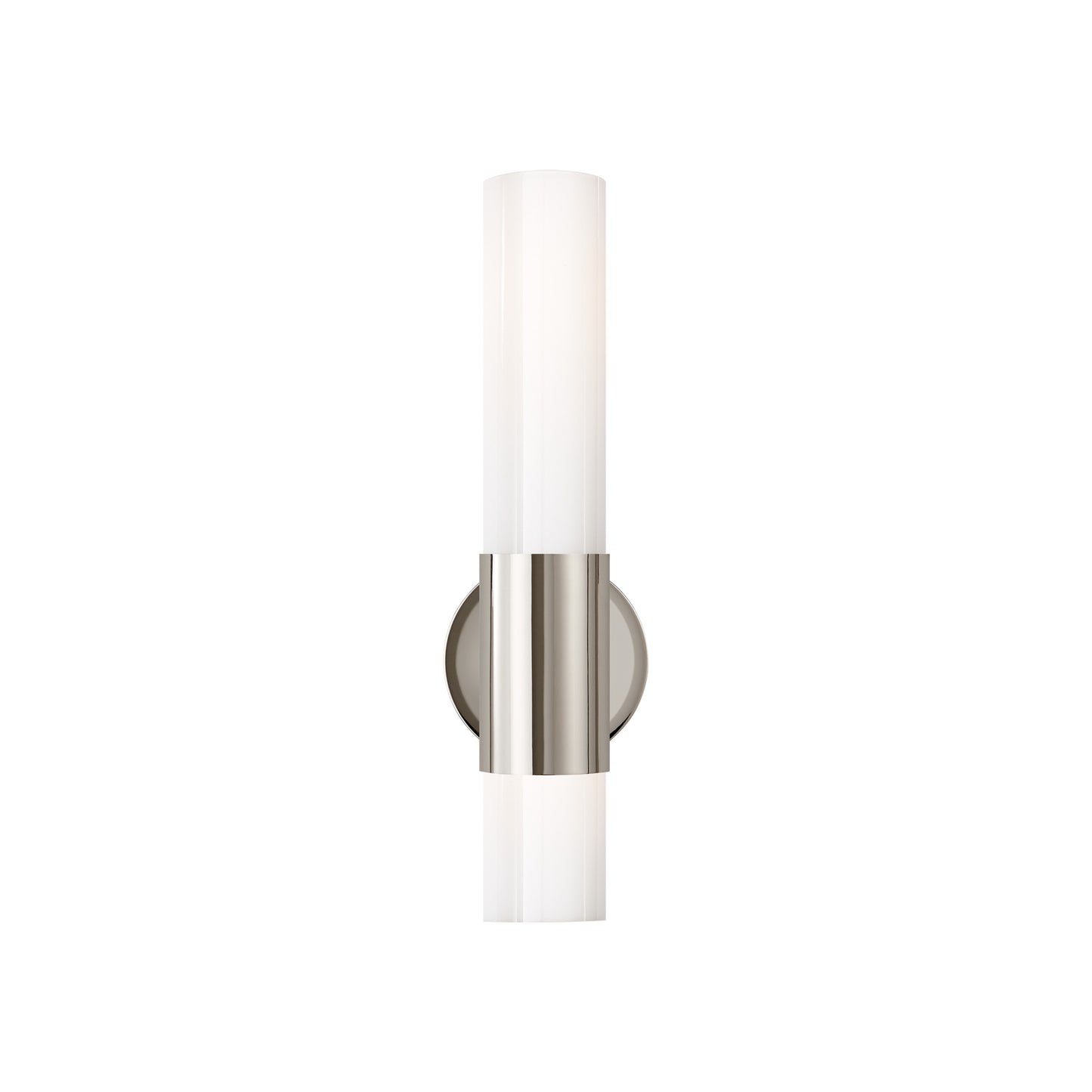 Penz Medium Cylindrical Sconce with White Glass