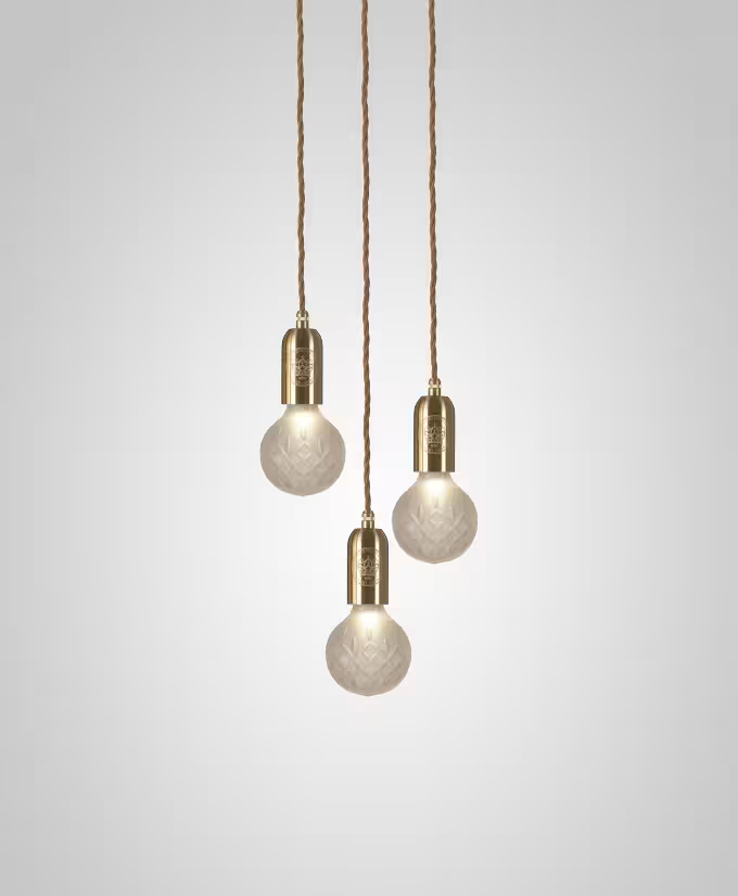 Crystal Bulb 3-Light Frosted LED Pendant