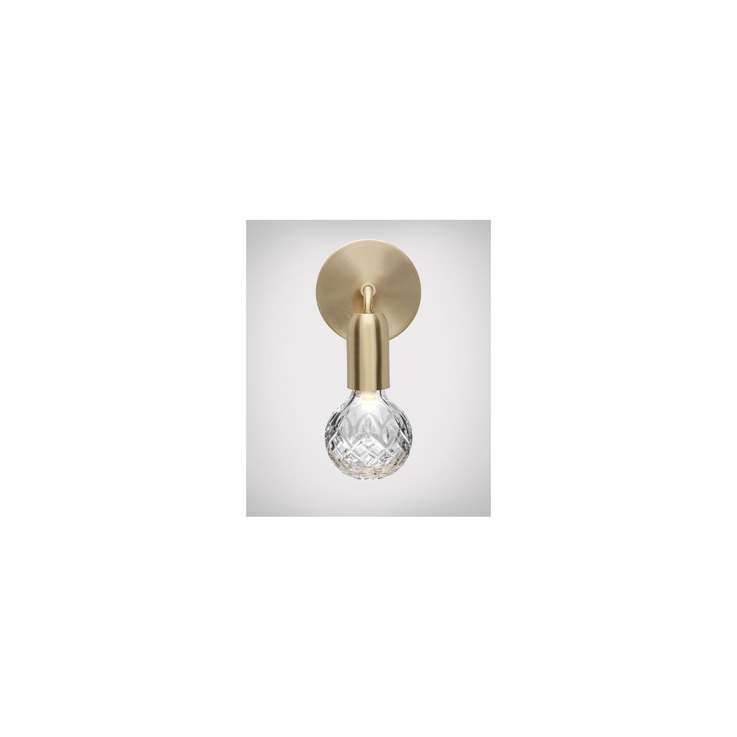 Crystal Bulb LED Wall Light Brushed Brass