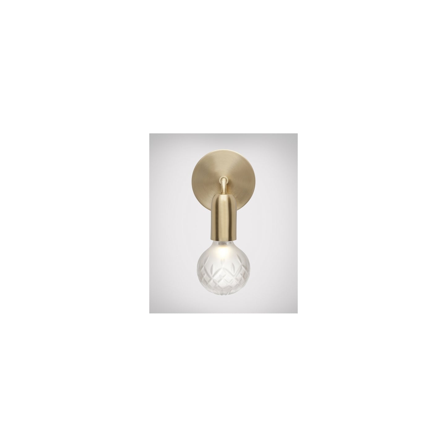 Crystal Bulb LED Wall Light Brushed Brass