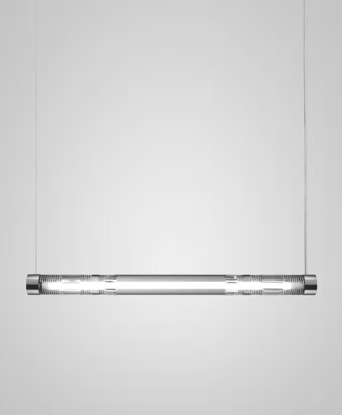 Crystal Tube LED Linear Pendant