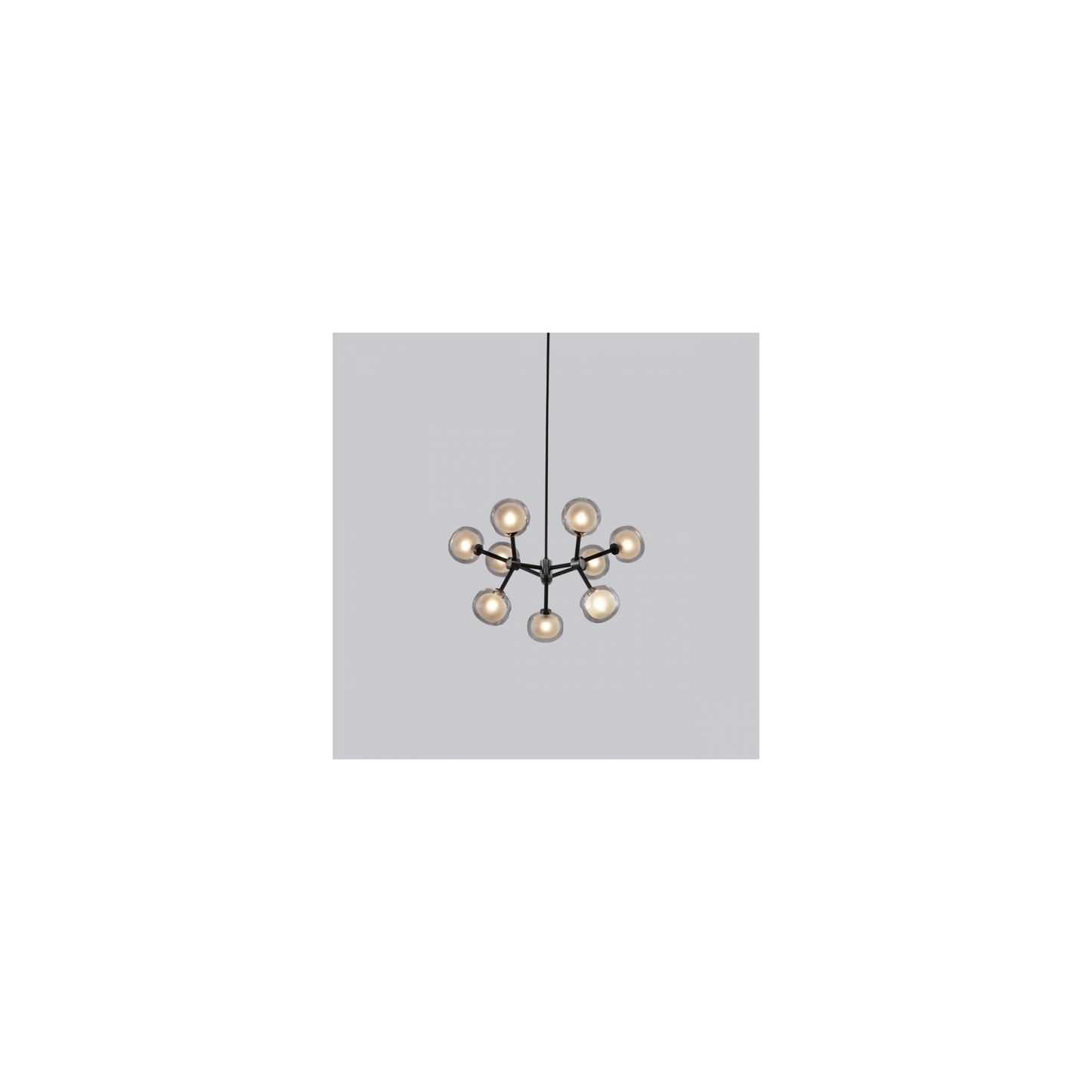 Nabila 9-Light Chandelier Matt Black