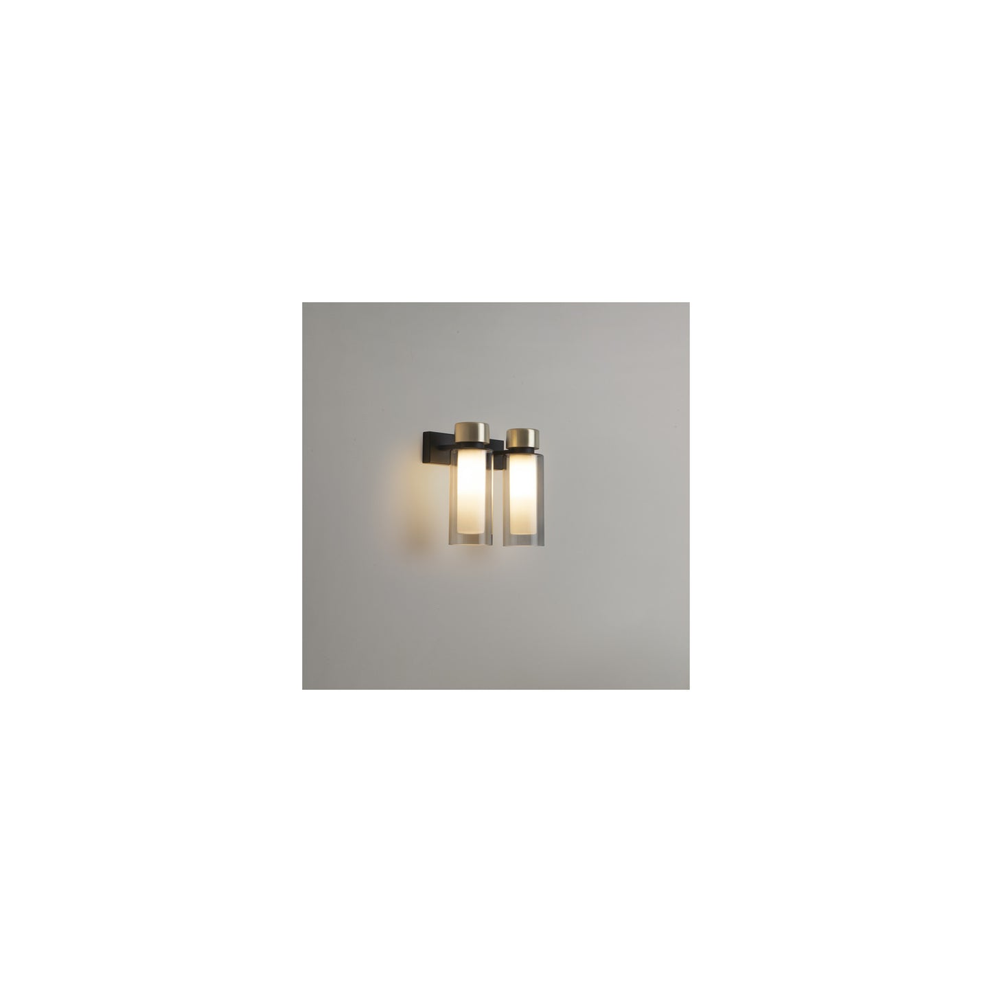 Osman Double Wall Light in Matt Black