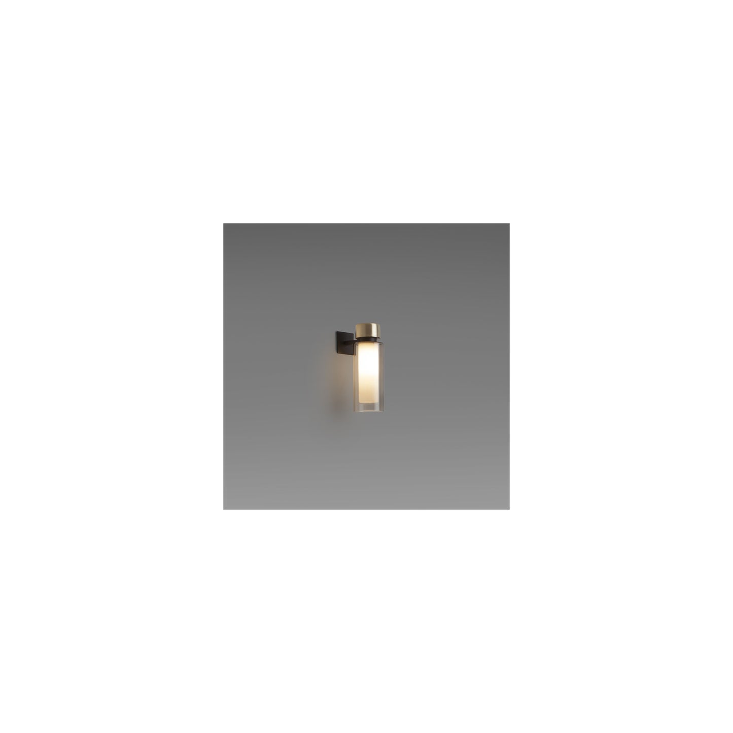 Osman Single Recessed Wall Light in Matt Black