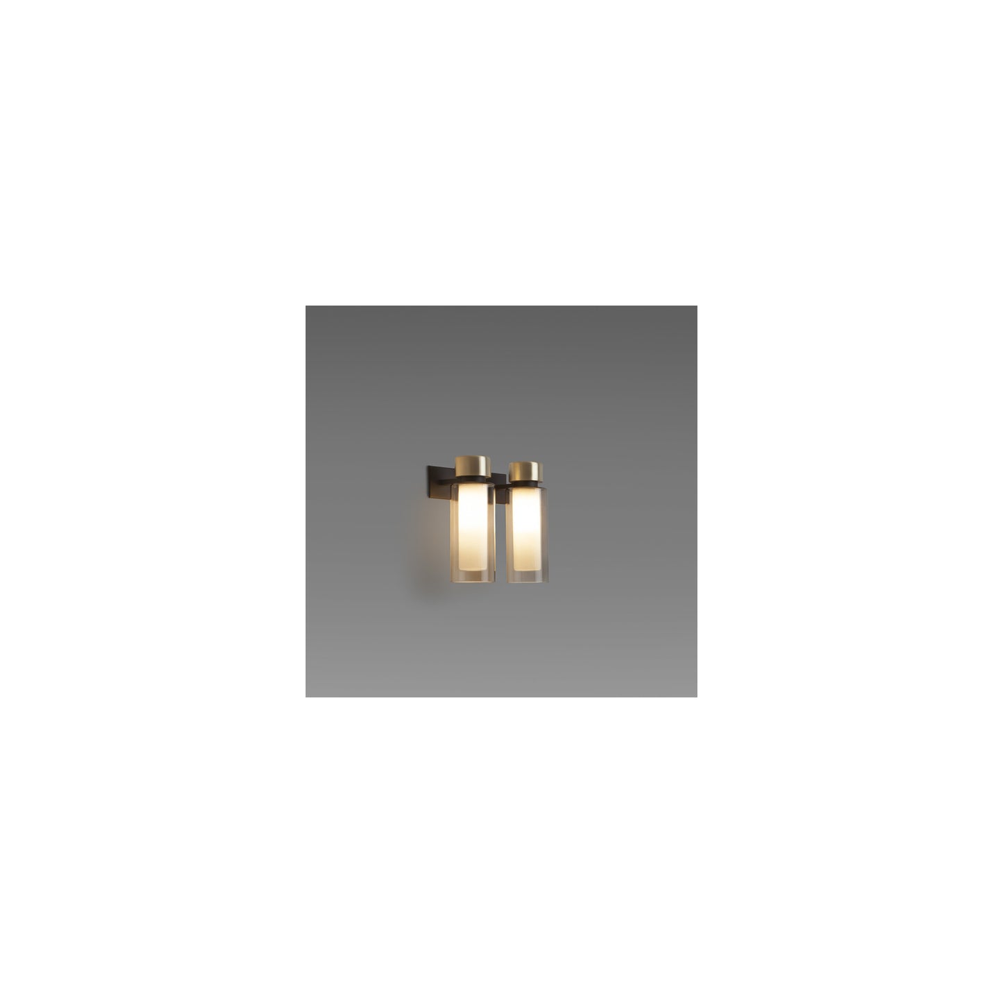 Osman Double Recessed Wall Light in Matt Black