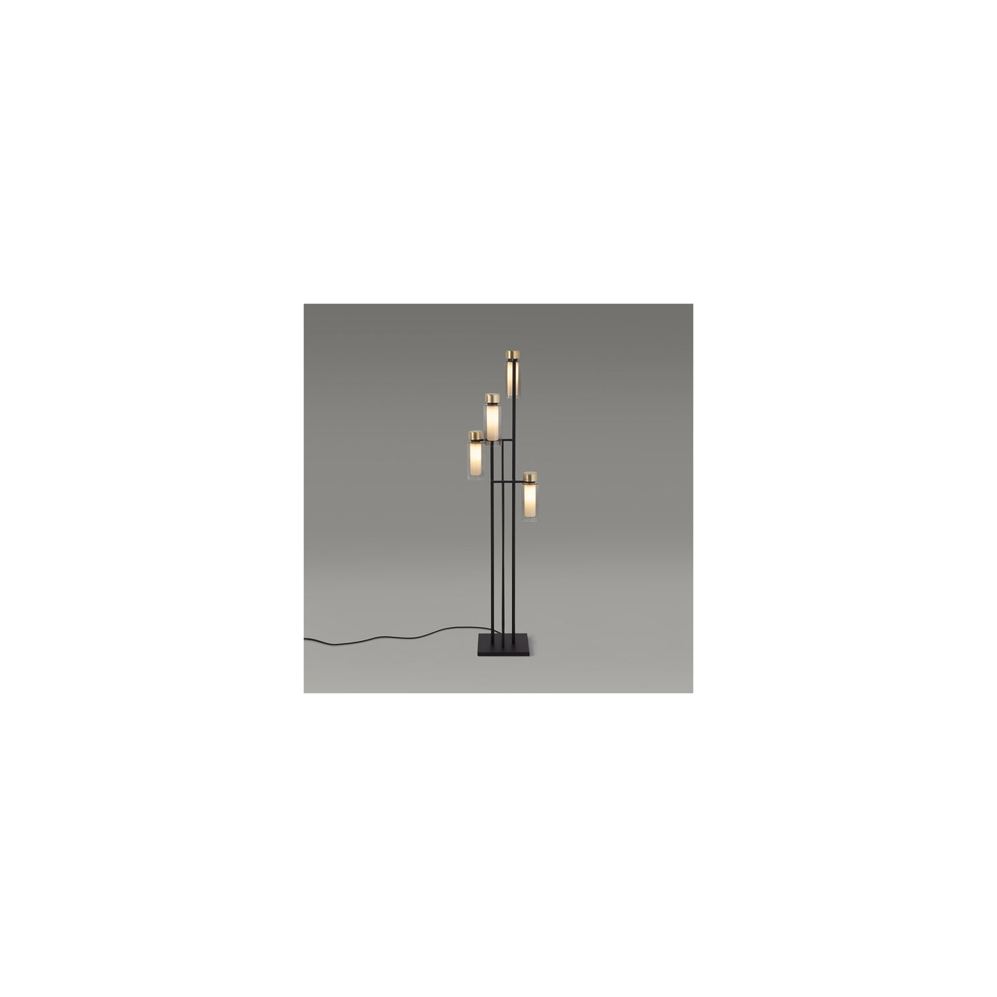 Osman 4-Light Floor Lamp in Matt Black