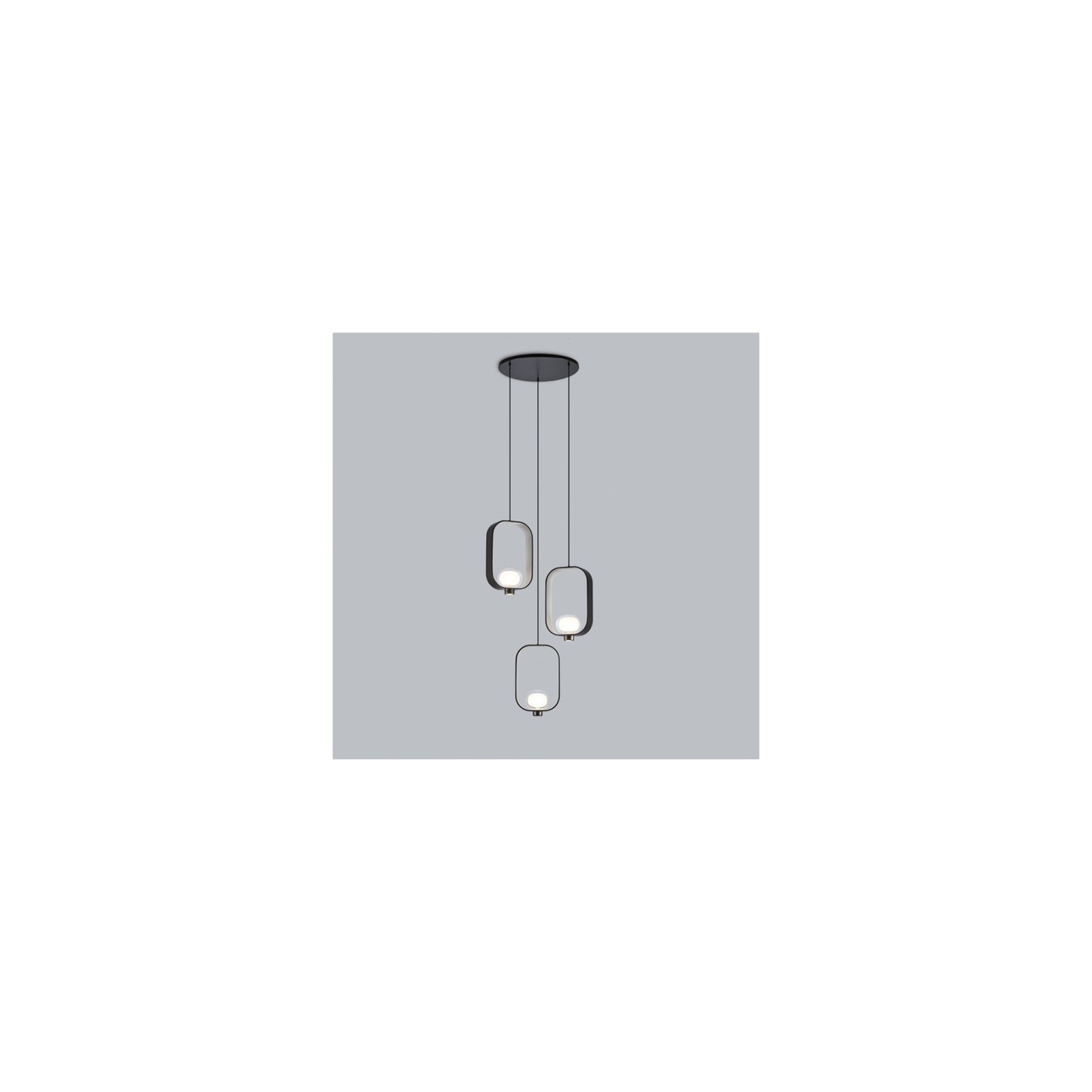 Filipa 3-Light Sand Black Pendant