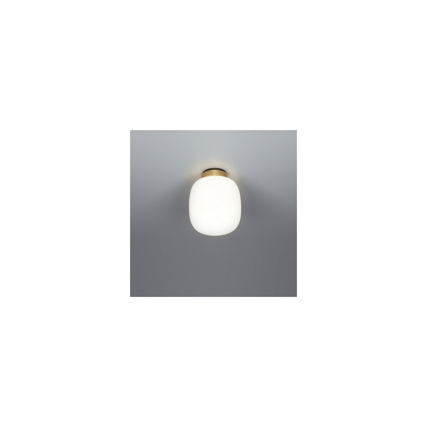 Legier Small LED Ceiling Light with White Glass