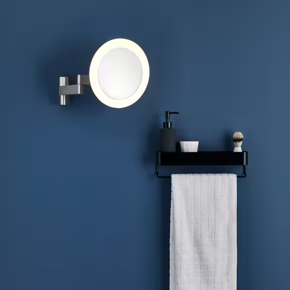 Niimi Round Bathroom Swing Arm Bathroom Mirror