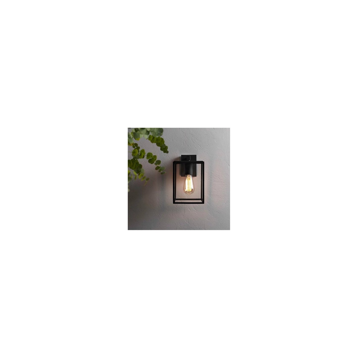 Box Lantern 270 Wall Light Black