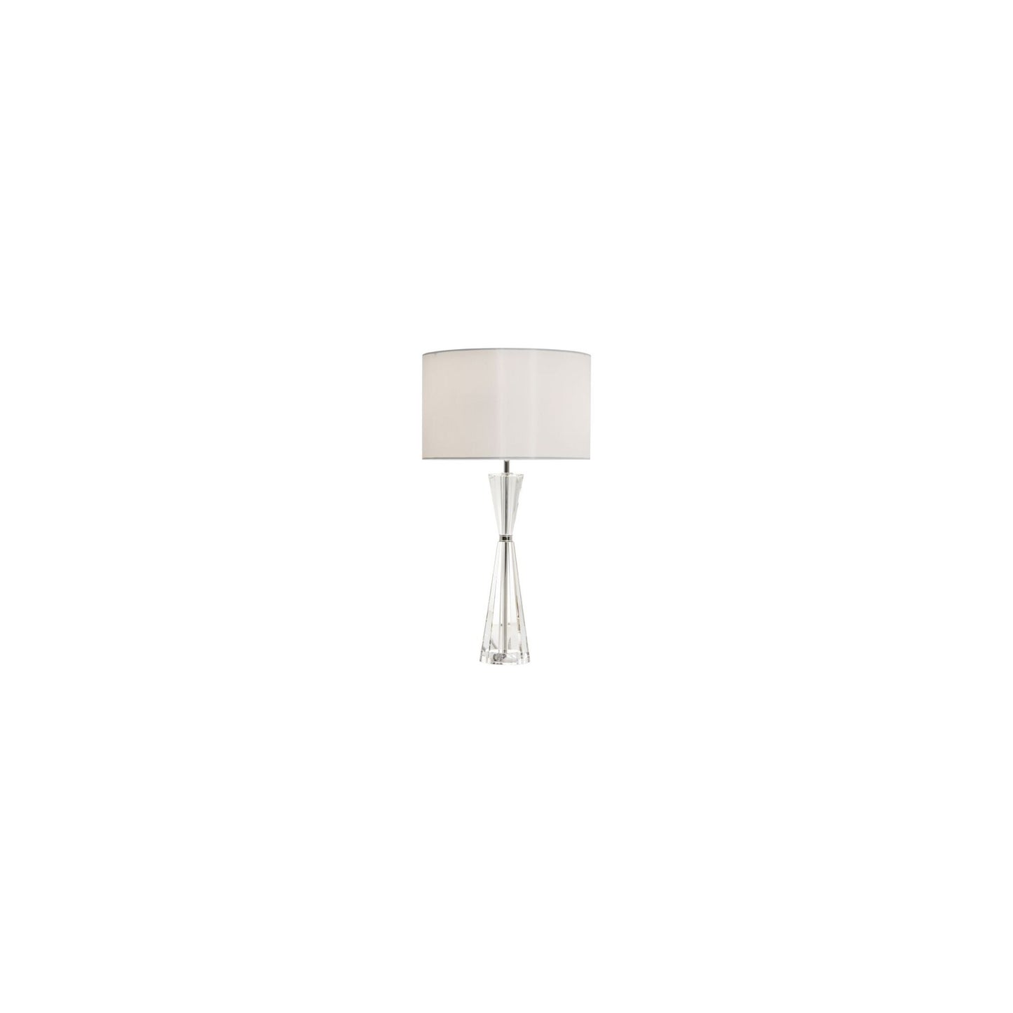 Risha 2-Light Table Lamp Crystal & Polished Nickel