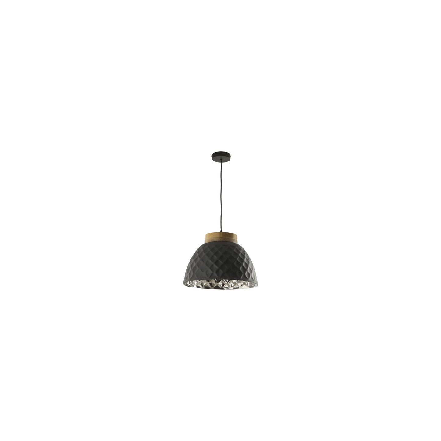 Wazir Pendant Grey with Mango Wood Detail