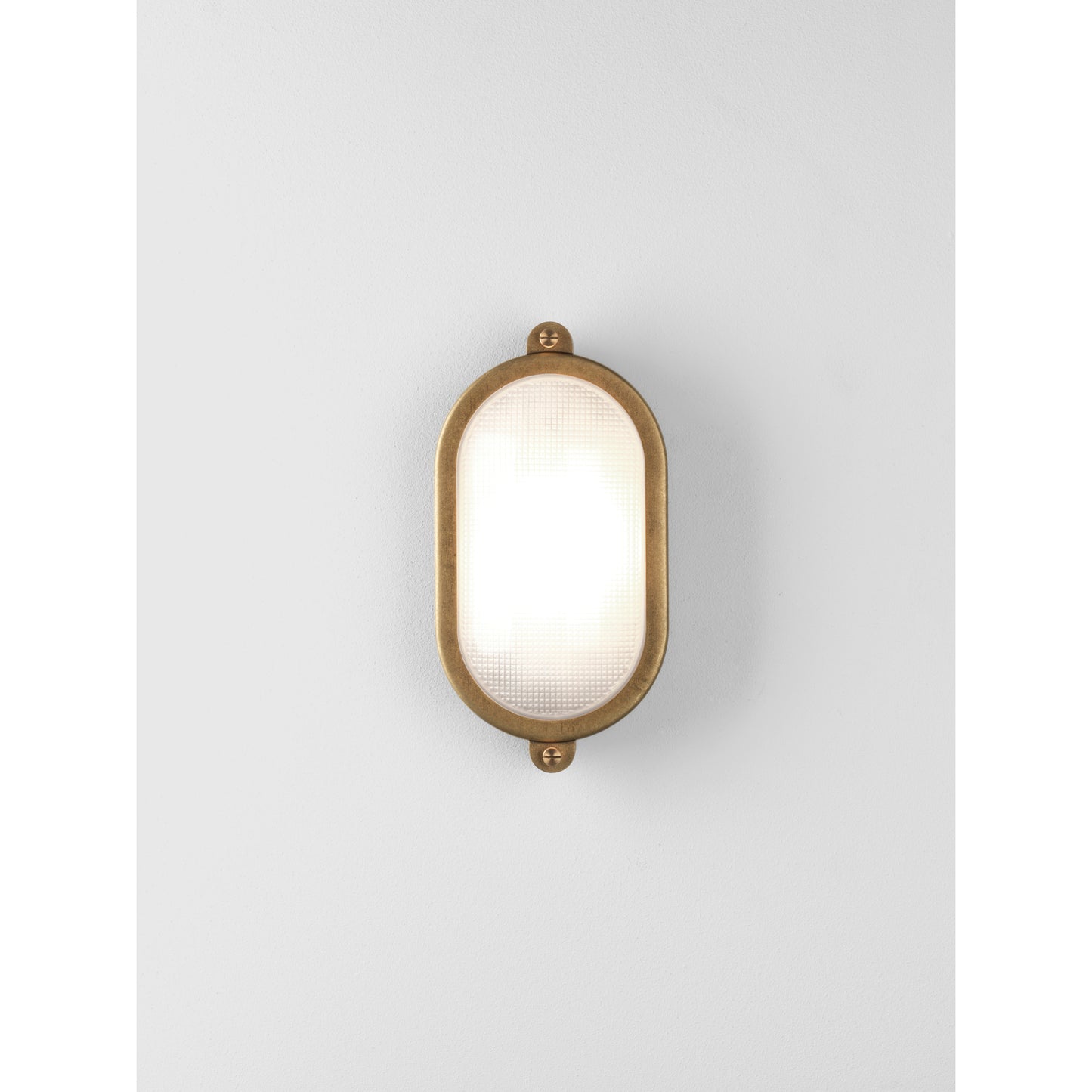 Malibu Coastal Oval Exterior Wall Light Antique Brass
