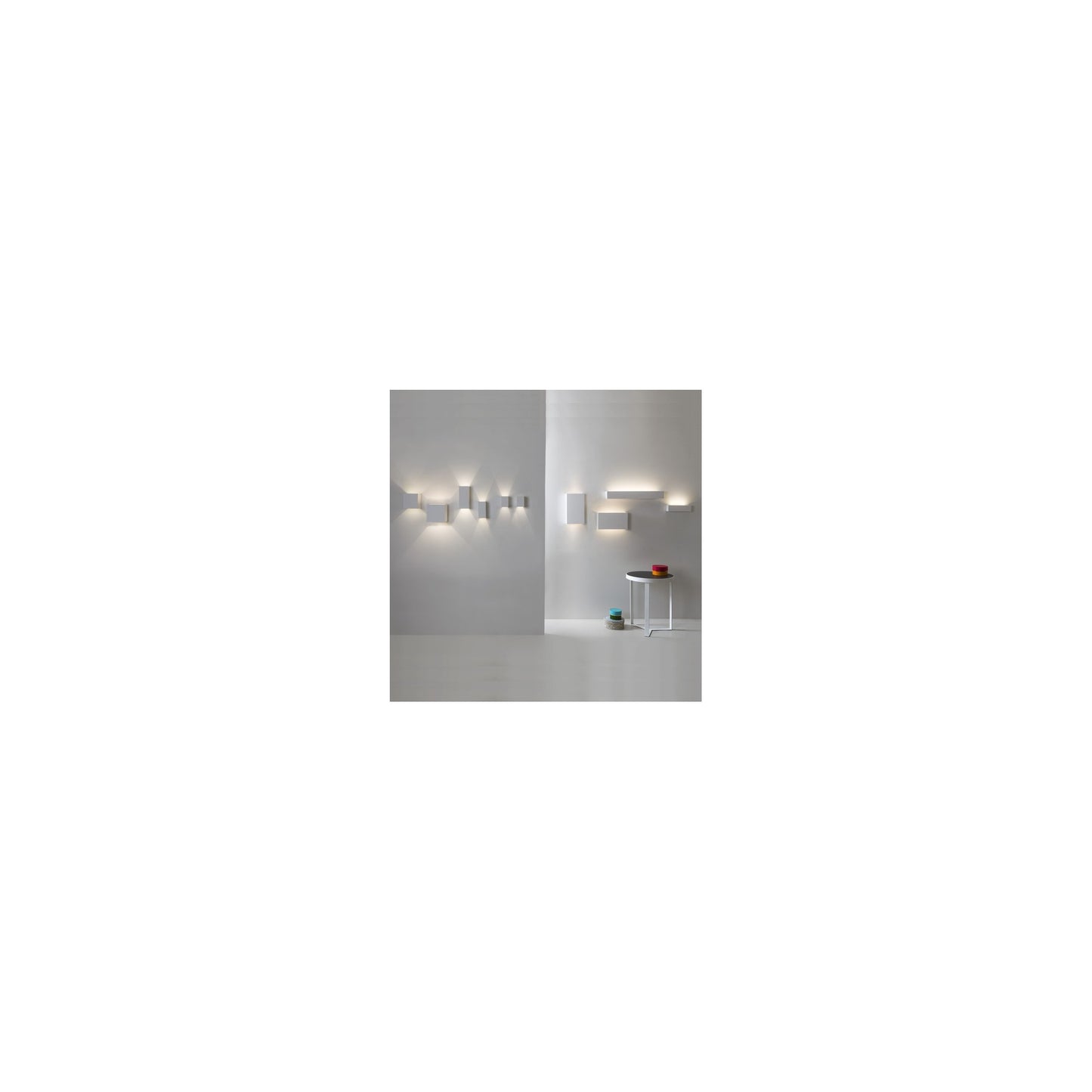 Parma 200 Surface Mounted Up Light White Plaster