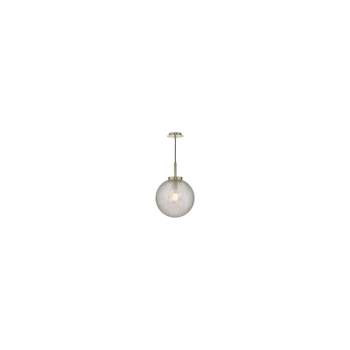 Avari 1-Light Pendant Satin Brass with Clear Frosted Glass