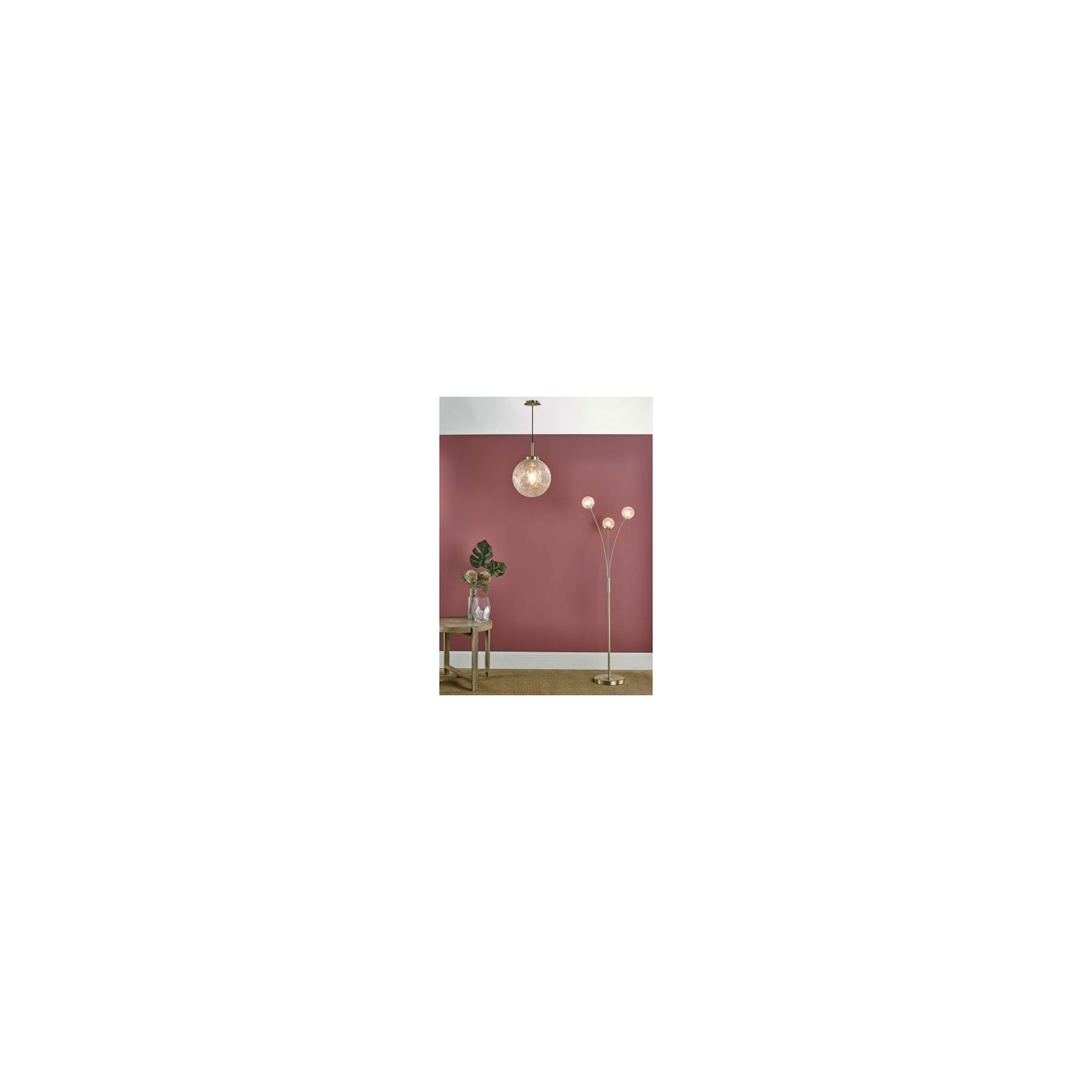 Avari 1-Light Pendant Satin Brass with Clear Frosted Glass