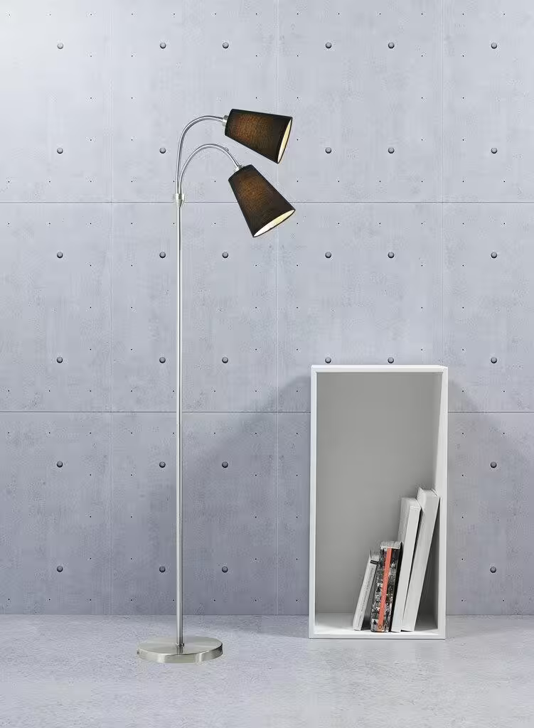 Lelio 2-Light Floor Lamp Black