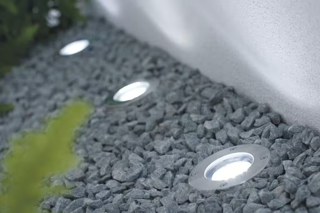 Tilos Round 3-Kit Ground Recessed Stainless Steel