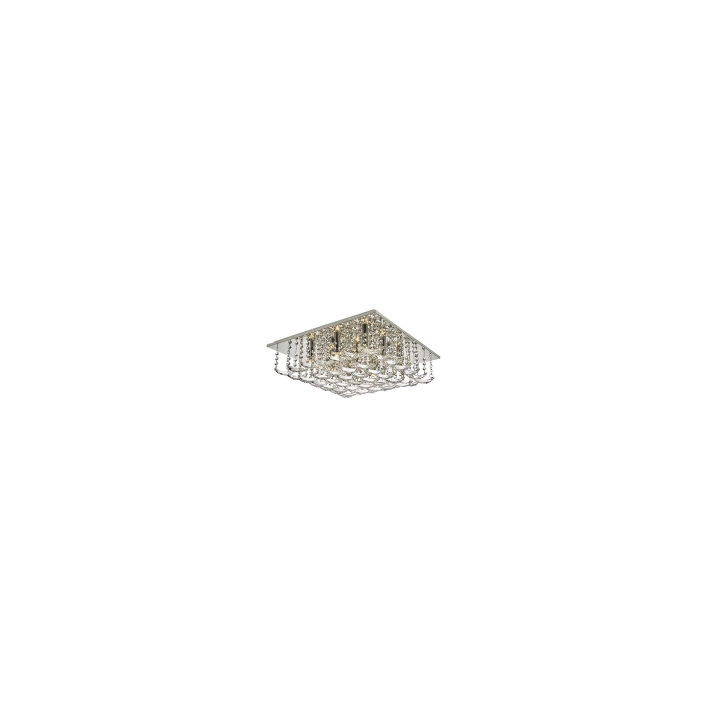 Orella 9-Light Crystal Flush Polished Chrome