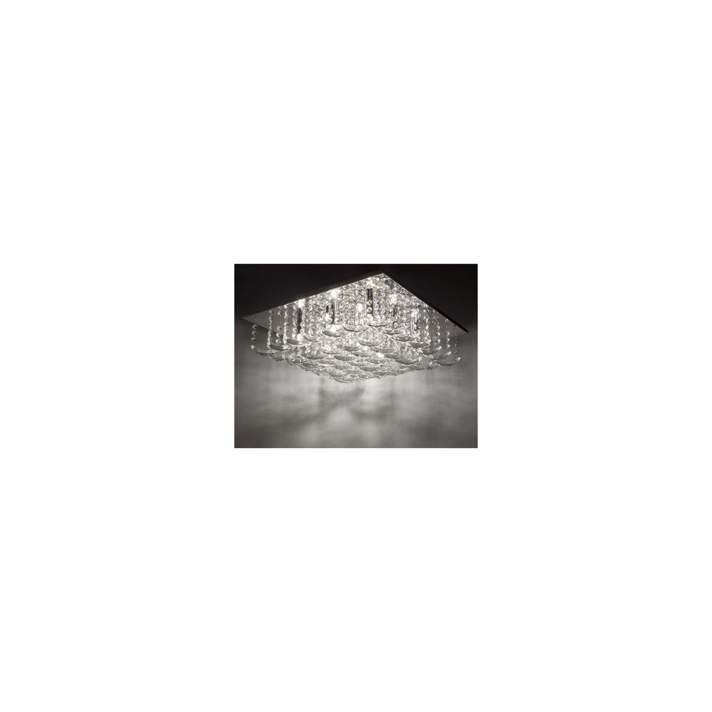 Orella 9-Light Crystal Flush Polished Chrome