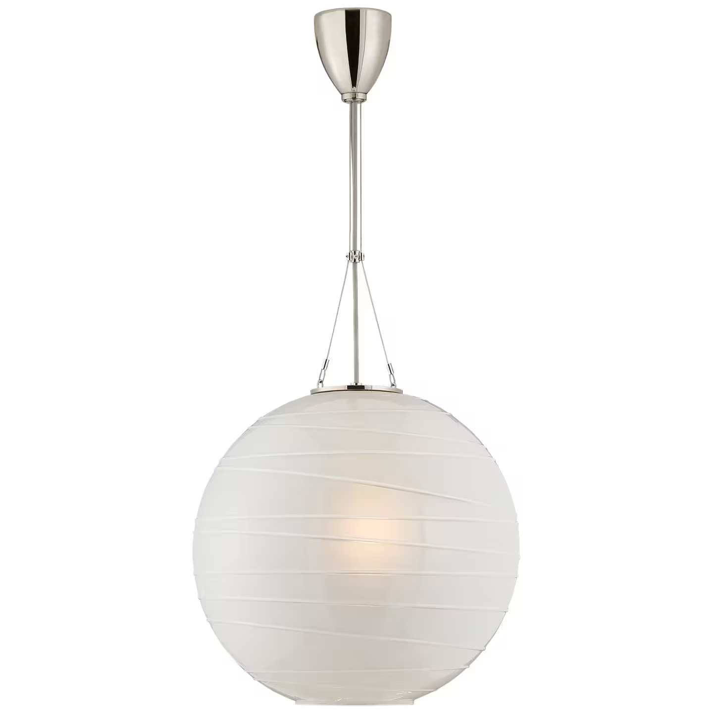 Hailey Medium Round Pendant with Frosted Glass
