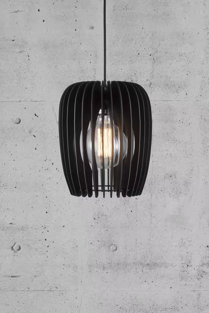 Tribeca 24 Wood Pendant Black