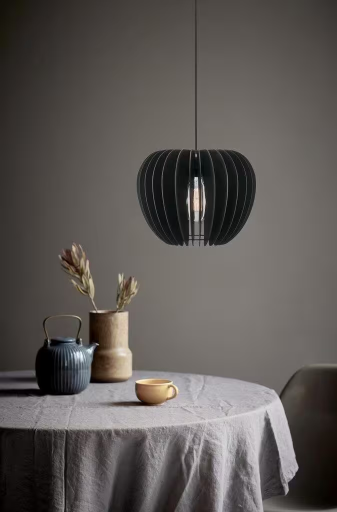 Tribeca 38 Wood Pendant Black