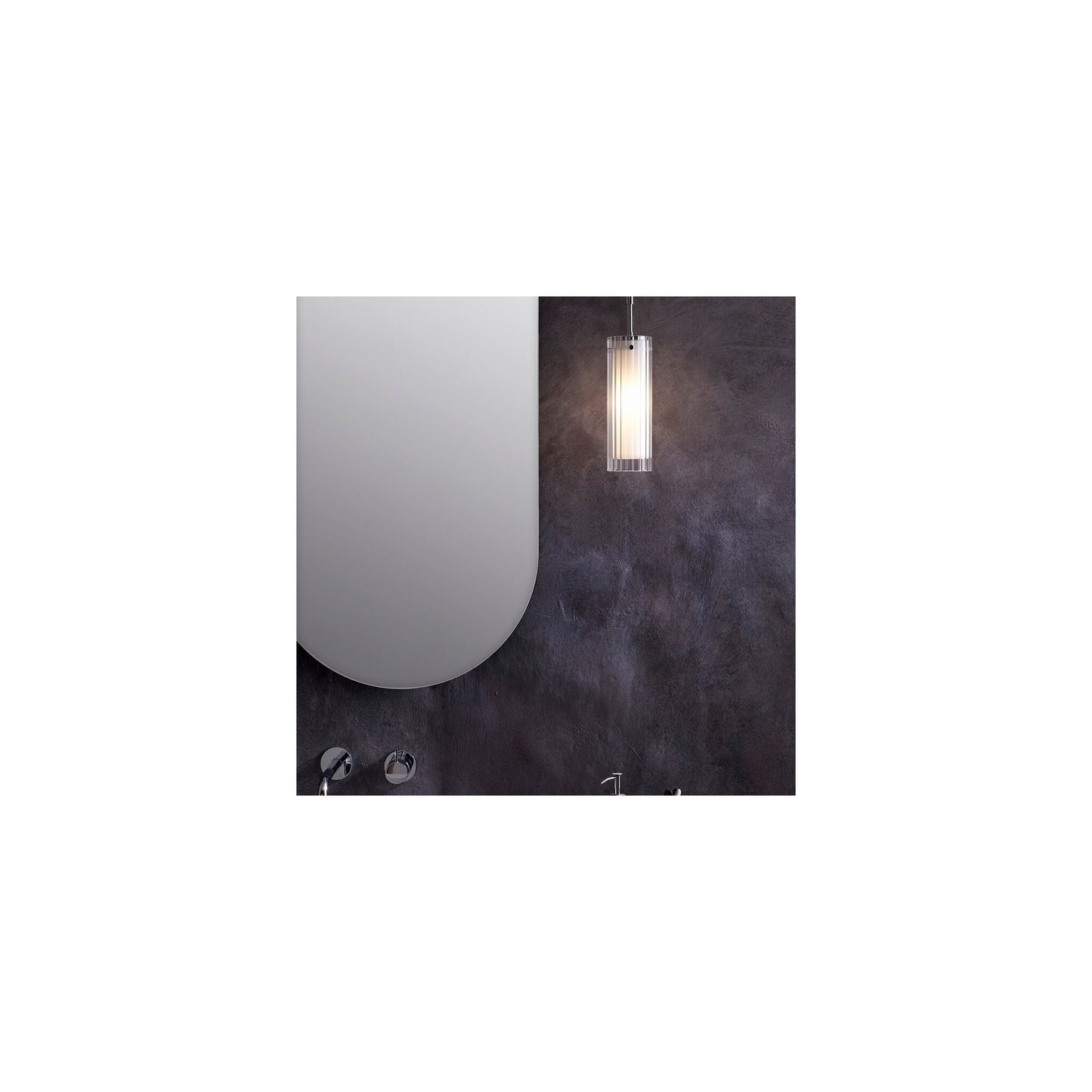 Ottavino Glass Pendant Polished Chrome