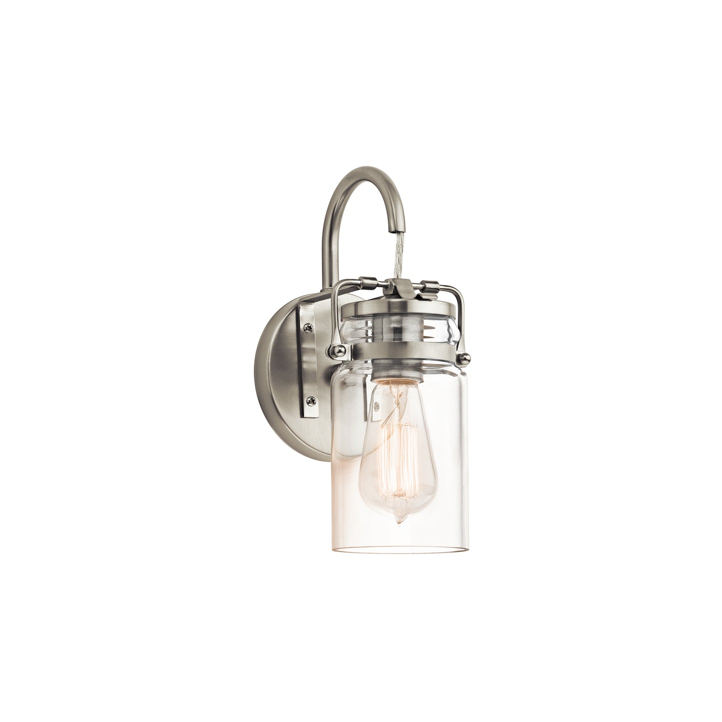 Brinley Single Clear Glass Wall Light
