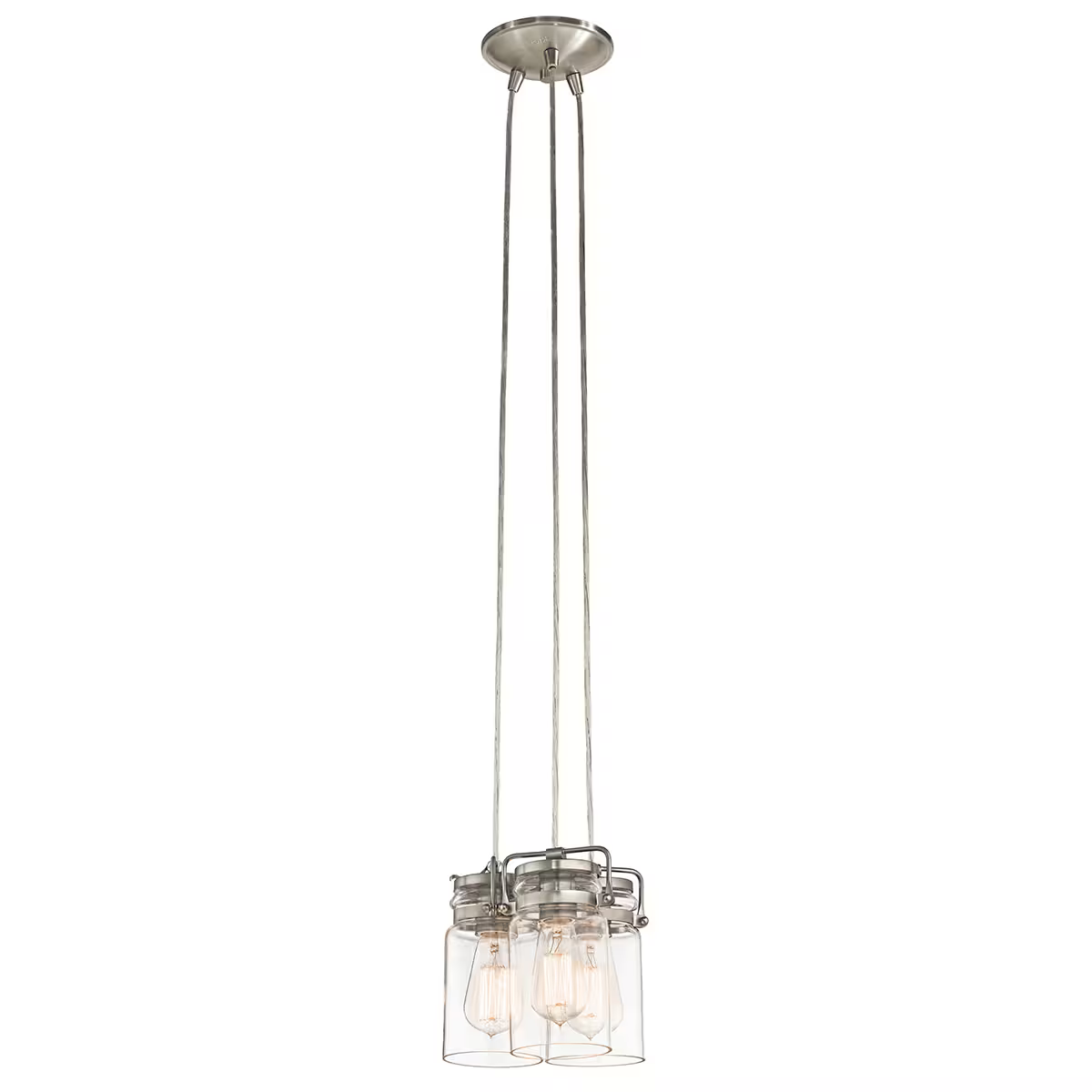 Brinley 3-Light Clear Glass Pendant