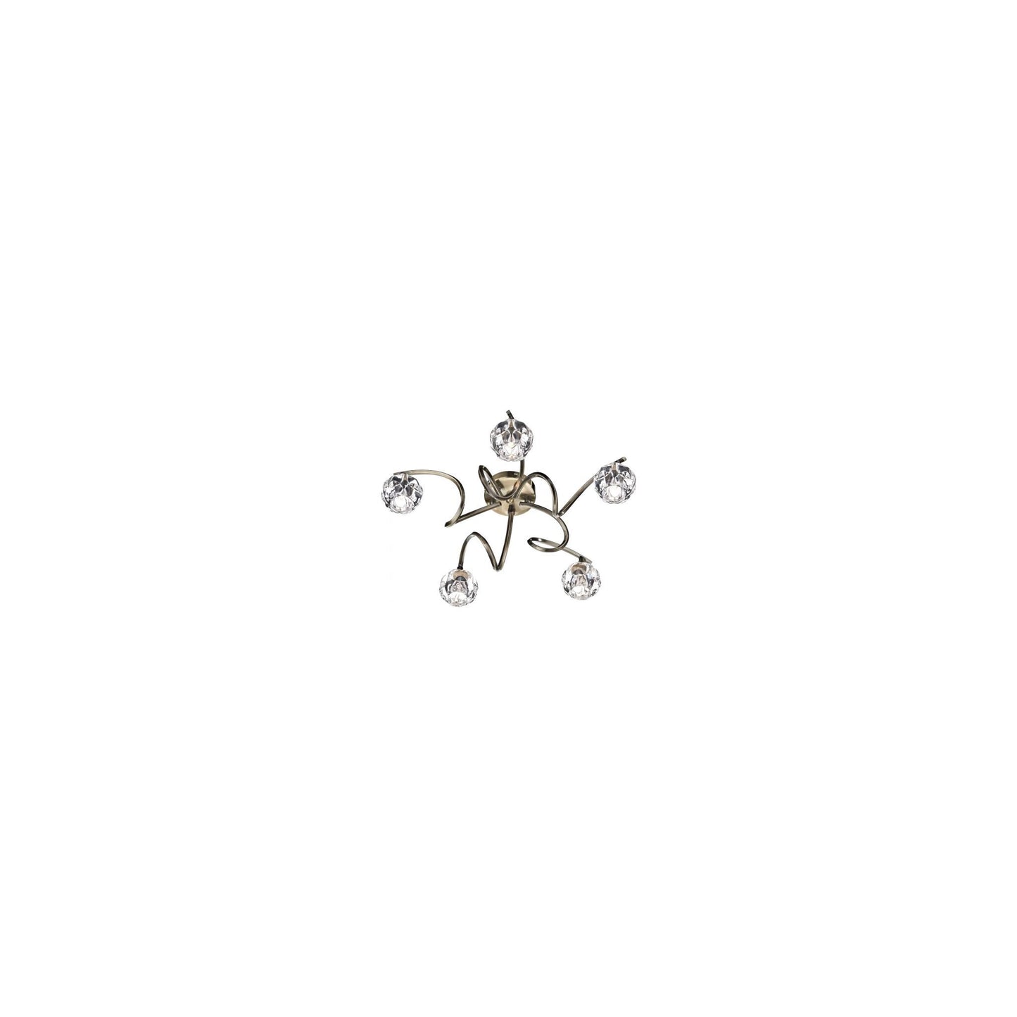Babylon 5-Light Flush Mount Antique Brass