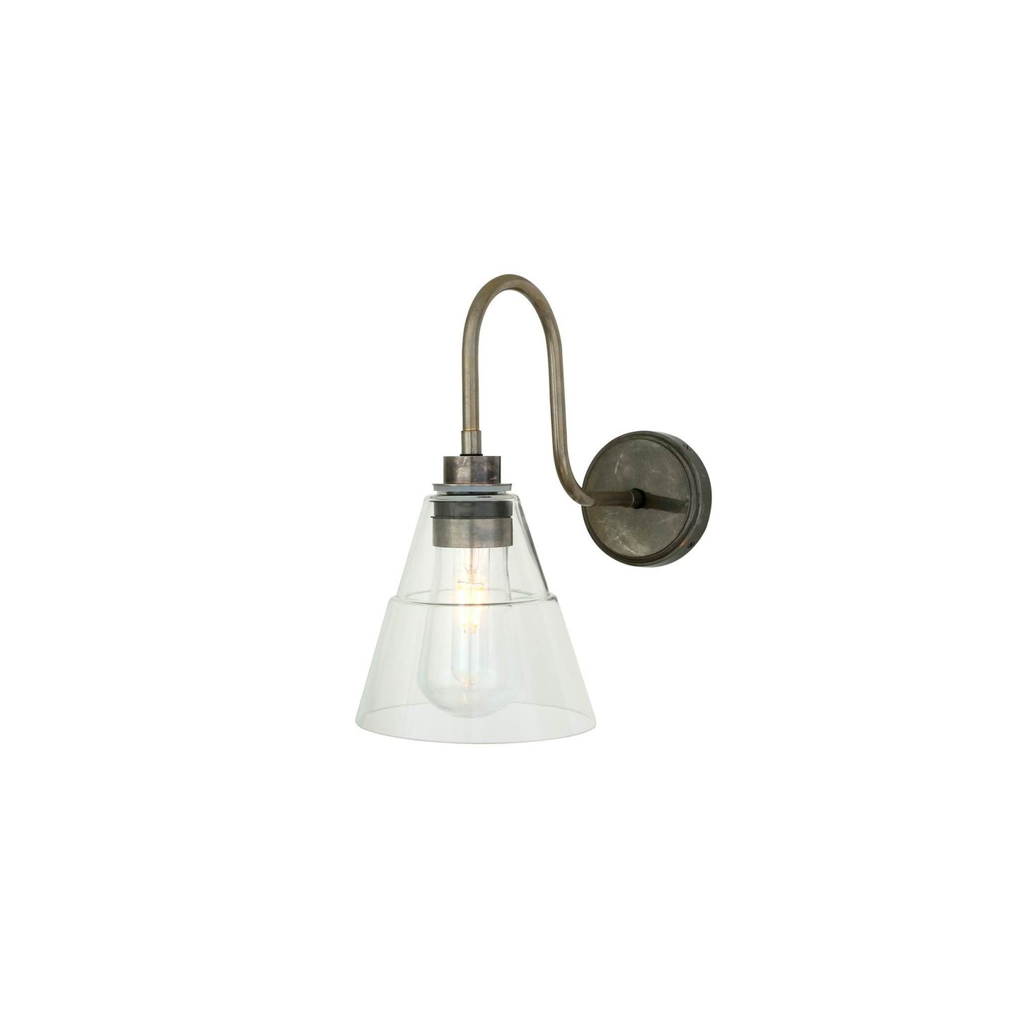 Kairi Glass Swan Neck Wall Light IP65