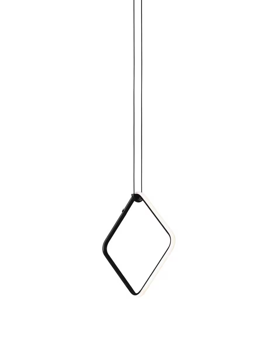 Arrangements Square Small LED Pendant Matt Black