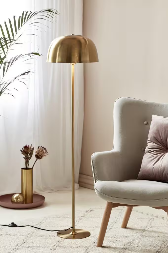 Cera Floor Lamp Brass