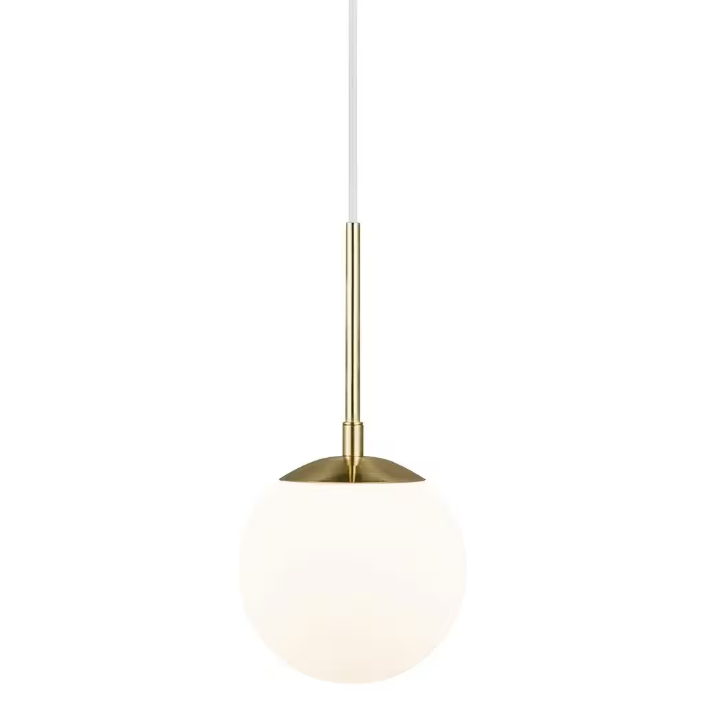 Grant 15 Pendant Brass & Opal Glass