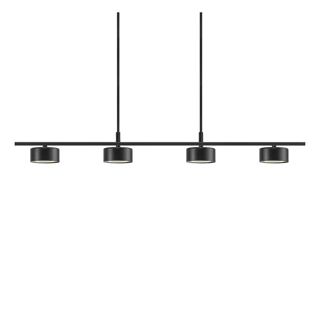 Clyde 4-Rail LED Pendant Black