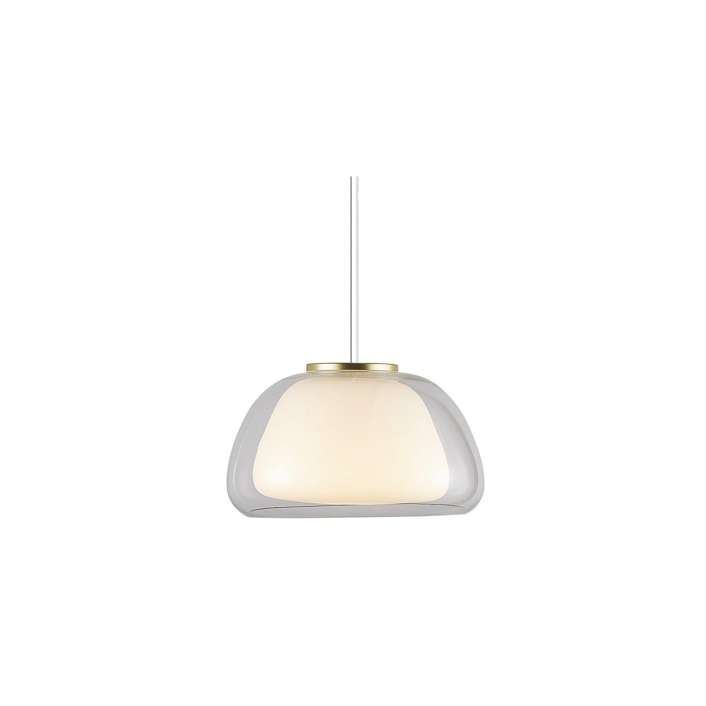 Jelly Single Pendant Clear & Opal White